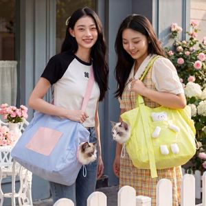 <b>Pet</b> <b>Carrier</b> Luxury Breathable Polyester <b>Pet</b> <b>Carrier</b> Backpack Large Capacity Adjustable Crossbody Shoulder Strap Cartoon Design - Product Image 6