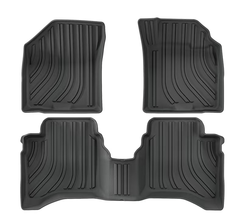 Tapis de pied monocouche noir / sans boutons-pression