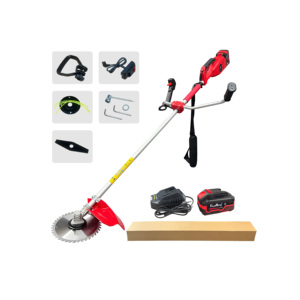 Désherbeuse électrique sans fil à batterie lithium-ion, tige droite, têtes détachables industrielles, <span class=keywords><strong>coupe</strong></span>-herbe sans balais - Product Image 1