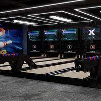 Peralatan Bowling Duckpin 2 Jalur 4 Jalur Mesin Bowling Indoor Dijual
