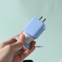 Protector de Silicona USB para Cable de Datos de iPhone, Caja de Almacenamiento Rectangular Multifuncional a Prueba de Polvo para Carga Rápida