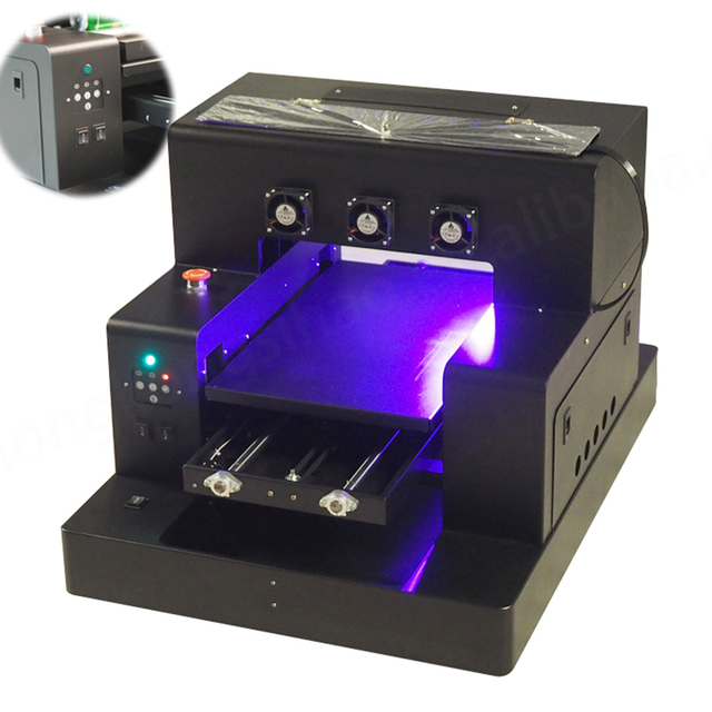 Vevor Fully Automatic A3 and A4 Varnish Effect 6 Colors LED  Uv Flatbed Printer