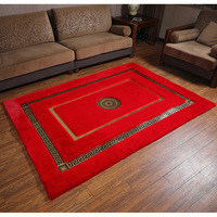 Tapis Benyi Shaoxing Benetextile sur mesure, design moderne de luxe doré, fausse fourrure de lapin, ultra doux, rembourré, fabriqué à la machine
