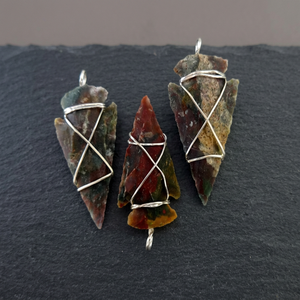 Handmade Natural Gemstone Arrowhead Pendant Wire Wrap <b>Crystal</b> <b>Jewelry</b> Semi Precious Stone Crafts Feng Shui Art Collectible - Product Image 4