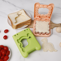Fleur dinosaure Design poche Sandwiches Cutter et ensemble de scellant sans croûte machine à pain bricolage emporte-pièces cadeau pour les enfants