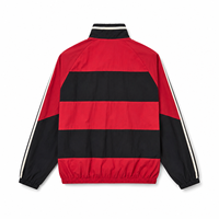 Veste de survêtement rétro vintage personnalisée pour homme, légère, avec blocs de couleur, broderie, en coton et nylon, coupe-vent, pull-over pour homme