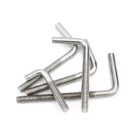 Double-Ended Stainless Steel L Studs Bolt Corroshield Fasteners Carbon Steel L Type Bolt Threaded Rod Bar Corrosion Resistant