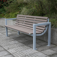 Banc en bois composite résistant à la rouille, pour l'extérieur, résistant aux intempéries, usage commercial, robuste, pour les parcs municipaux, sièges publics