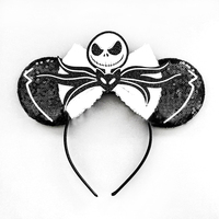 Bandeau à Oreilles de Souris Halloween pour Femme, Accessoires de Cheveux pour Enfant, Chauve-Souris, Dessin Animé, Paillettes