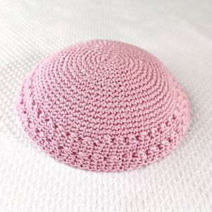 Kippa rose pour hommes et enfants, toutes tailles, faite à la main, en <span class=keywords><strong>DMC</strong></span>, avec motif brodé, bon marché - Product Image 6