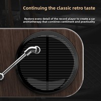 Diffuseur d'aromathérapie solaire transfrontalier pour voiture, créatif, style tourne-disque vintage, rotatif, mixte