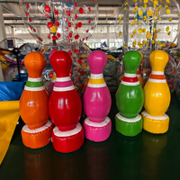Pins de bowling gonflables géants, ensemble de bowling gonflable pour le team building, les parcs d'attractions en plein air, les divertissements sur la neige