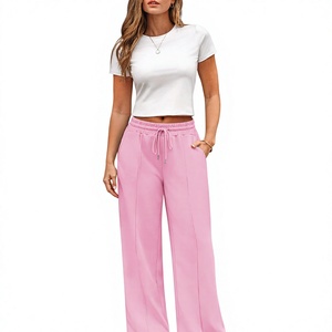 Custom Printed Women Baggy Sweatpants Oversized Relaxed Fit Fleece <b>Trousers</b> Ladies Mid Waist Casual Street Wear Baggy Sweatpants - Product Image 5
