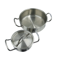 Offre Spéciale commercial grandes casseroles à sauce ensemble de marmites en acier inoxydable batterie de cuisine à induction casseroles antiadhésives pour restaurant