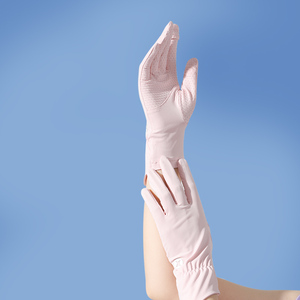 Nouvelle protection solaire protection UV glace <span class=keywords><strong>soie</strong></span> respirant antidérapant cyclisme femmes <span class=keywords><strong>gants</strong></span> d'été - Product Image 2