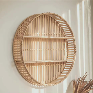 <span class=keywords><strong>Étagère</strong></span> <span class=keywords><strong>murale</strong></span> pliable moderne en PP tressé à la main, design à un seul niveau, <span class=keywords><strong>pour</strong></span> la cuisine, la salle de bain, le salon, décoration et rangement de pots - Product Image 3