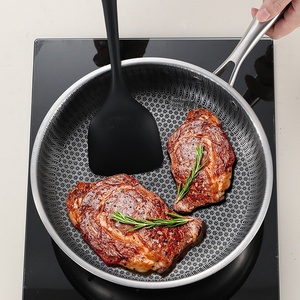 Tre piani antiaderente in acciaio inox a induzione padella a nido d'ape per cucina Sartenes Acero inossidabile - Product Image 3