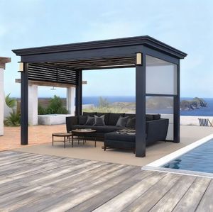 <span class=keywords><strong>Pergola</strong></span> en aluminium d'extérieur, style luxueux <span class=keywords><strong>pour</strong></span> le jardin, 3x6M, imperméable - Product Image 5