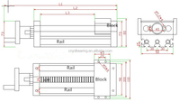 Vis à billes cnc rail de guidage linéaire module d'actionneur de glissière de scène de mouvement nema 24 kit de bras robotique pas à pas tige pour mouvement de routeur