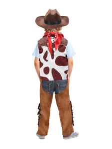 Conjunto <span class=keywords><strong>de</strong></span> 4 Piezas <span class=keywords><strong>de</strong></span> Disfraces <span class=keywords><strong>de</strong></span> Vaquero del Oeste para Niños, Disfraz para Halloween, Cumpleaños, Navidad (Sombrero + Chaleco + Pantalones + Pañuelo para la Cabeza) - Product Image 5