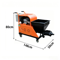 Machine de construction pour le plâtrage mural en béton électrique/diesel, pulvérisateur de ciment, pulvérisateur de sable et de ciment avec tuyau de 10 m