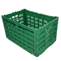 Meilleur prix, caisse en plastique empilable et pliable, style maille recyclable, solution de rangement polyvalente