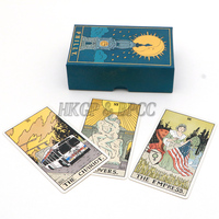 Cartes de tarot personnalisées imprimées holographiques Golden Edge Jeu de tarot Oracle Gold Foil