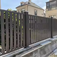 Pagar Vertikal Aluminium Tahan Angin Lapisan Bubuk Hitam Perawatan Rendah Ukuran Kustom untuk Villa Rumah Taman