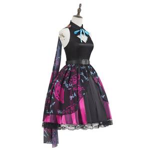 Disfraz de Cosplay de Jinx de League of Legends, Traje Rebel Loli con Cinturón, Guantes y Collar para Actuaciones en Escenario, Halloween y Fiestas - Product Image 3