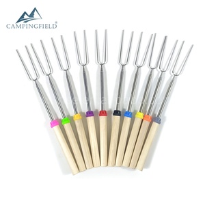 10pcs BBQ Extendable Fondue <strong>Forks</strong> Set for Campfire Camping Bonfire Fondue <strong>Forks</strong> - Product Image 1