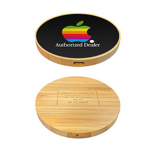 แท่นชาร์จไร้สายไม้ไผ่ 15W วัสดุธรรมชาติ ชาร์จเร็ว เป็นมิตรกับสิ่งแวดล้อม พร้อมไฟ LED แสดงโลโก้สีสันสดใส - Product Image 5