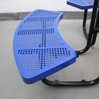 Guangzhou Gavin table de pique-nique ronde en acier métallique étanche, banc, mobilier d'extérieur moderne