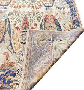Tapis Oushak noué à la main, tapis turc en laine, tapis d'intérieur, motif floral oriental, style vintage, décoration de salon - Product Image 4