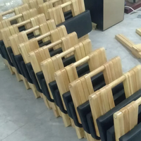 Chaise de yoga pliable professionnelle en bois massif, portable, pour Pilates, accessoires de studio, tabouret, banc pour l'exercice et l'entraînement, durable