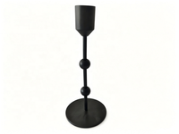 Support de bougie conique en fer noir sur mesure, bougeoir en métal, toutes tailles et couleurs disponibles pour la décoration de table de mariage et de la maison