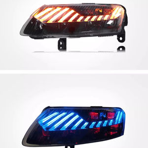 Phares modifiés pour <span class=keywords><strong>Audi</strong></span> A6L 05-11 ensemble de phares modifié A7 touch blue running horse running light water turn signal - Product Image 2