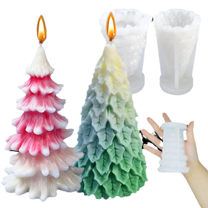 Moule en silicone 3D pour bougies de Noël, décoration de Noël, moule en silicone à bas prix pour bougies en forme de sapin de Noël, sapin de Noël en silicone - Product Image 6
