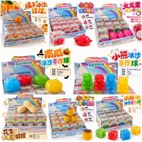 Jouet souple à presser Little Bear Slushy Fruit Smoothie, série Slushy, boîte remplissable, anti-stress, ballon à main, idéal pour les cadeaux de fête