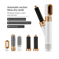 Ensemble professionnel 5-en-1 d'outils de coiffure, vente en gros d'usine, ensemble de brosses à air chaud, peigne chauffant à air chaud, fer à boucler en une seule étape