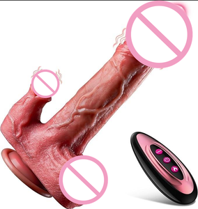 Sıcak Fırsat Uzaktan Kumandalı 4'ü 1 Arada Gerçekçi İtici Dildo Yalama Isıtma Vibratör Kadın Mastürbasyon Seks Oyuncakları - Product Image 1