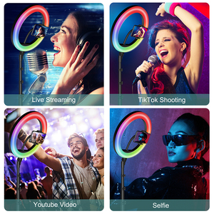 Anneau lumineux 10 pouces, 7.5W, intensité variable, 6000K, avec 120 led, <span class=keywords><strong>filtre</strong></span> couleur, pour YouTube et <span class=keywords><strong>TikTok</strong></span>, selpies et photographie - Product Image 5