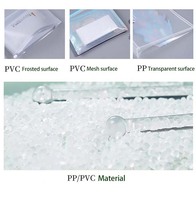 Organisateur de dossiers en PVC transparent personnalisé UIOWIO A4 A5 B5, sac à documents, fermeture éclair en maille, sac de classement imperméable pour les écoles et le bureau