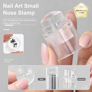 Stempel silikon seni kuku ramah pemula dapat dihapus cap manikur Perancis alat seni kuku dapat digunakan kembali Salon kuku eksklusif - Product Image 1