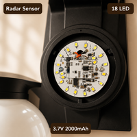 Lampe Murale Solaire Intelligente LED 3W en Forme de Globe avec Détecteur de Mouvement, Cellule Photoélectrique et Contrôle Horaire, Commutation Automatique Crépuscule-Aube pour Jardin et Patio
