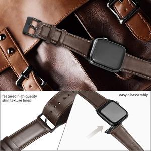 Correa de <span class=keywords><strong>reloj</strong></span> de cuero de los hombres de las mujeres de <span class=keywords><strong>Apple</strong></span> iWatch <span class=keywords><strong>reloj</strong></span> de la <span class=keywords><strong>serie</strong></span> <span class=keywords><strong>5</strong></span> 4 3 2 1 Correa banda - Product Image 5