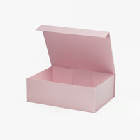 Benutzer definierte Luxus matt rosa Paket Faltpapier Box magnetische faltbare Geschenk box mit Magnet deckel