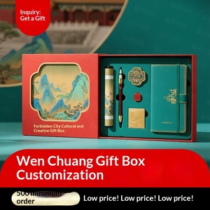 Custom Chinese Style <b>Gift</b> <b>Box</b> with Creative Bookmark Souvenirs for Travel & Branding - Product Image 1