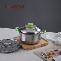 La marmite pliable de vapeur de 5 pièces d'approvisionnement direct d'usine place le Pot de vapeur de Couscous d'induction pour la cuisson