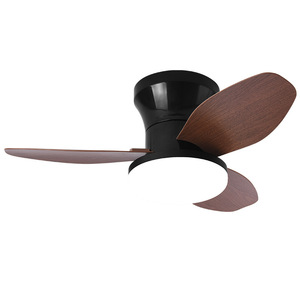 Ceiling Fan Light With Led Strip 3 Blades Wooden Minimalist Nordic Style For Bedroom And Dining Room - Product Image 4