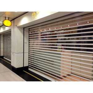 Portes de garage automatiques à enroulement rapide en acier inoxydable transparent en plastique innovant à enroulement interne - Product Image 2